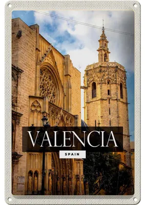 Produktbild von Blechschild Reise 20x30cm Valencia Spain Architektur Tourismus