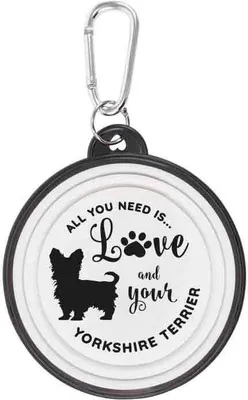 Produktbild von Hundenapf Yorkshire Terrier Walkies by bb-Klostermann - Faltbarer Hundenapf to go