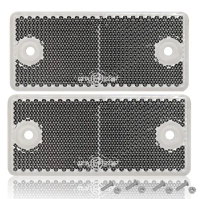Immagine prodotto di Riflettore per rimorchio, rettangolare, bianco, 90 x 40 x 8 mm, con marchio E