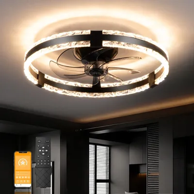 Imagen del producto de Ventilador de techo , con luz y mando a distancia, 6 velocidades