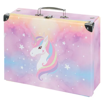 Obrázok produktu pre BAAGL Skladací školský kufrík Rainbow Unicorn s kovaním