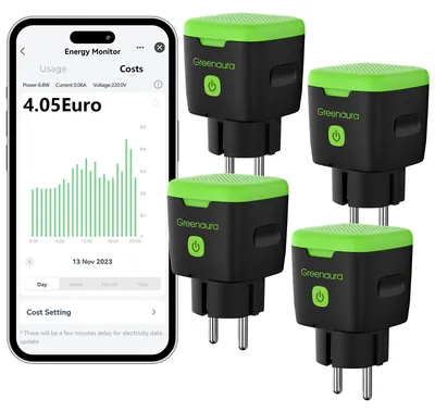 Obrázok produktu pre Inteligentná zásuvka, Wi-Fi zásuvka s monitorovaním spotreby, 4 kusy, 16 A