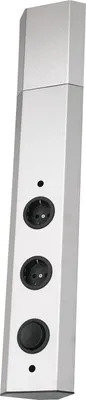 Produktbild von WIPO Steckdosenelement Power-Eck 2, 2 Steckdosen, Edelstahl