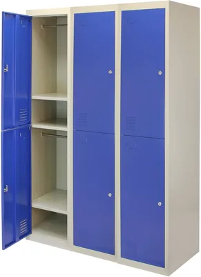 Obrázek produktu pro Skříňka - Skříňky - Úložná skříň - Archivní skříň - Šatní skříň - Kovová konstrukce - 3 x 2 dveře