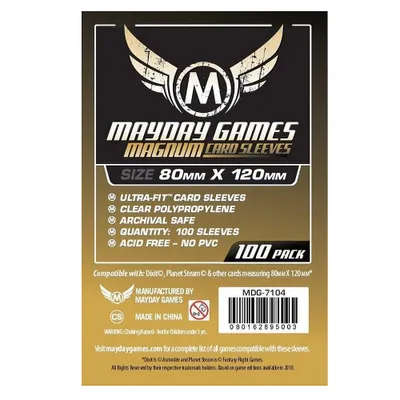 Produktbild von Mayday Standard Magnum Gold Sleeves Hüllen 80x120mm (100 Stück) für Dixit - 7104