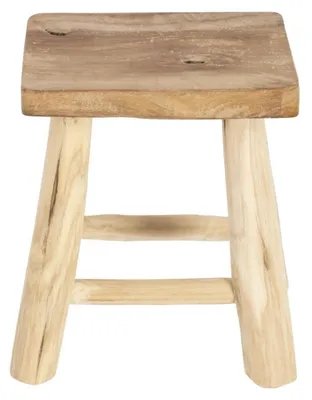 Produktbild von Hocker Yumbi 25 x 30 x 20 cm Teakholz Natur