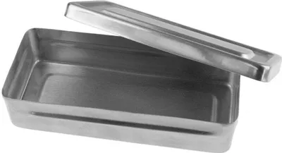 Produktbild von Instrumentenbehälter mit Deckel Abmessungen: 18 cm x 8 cm x 4 cm