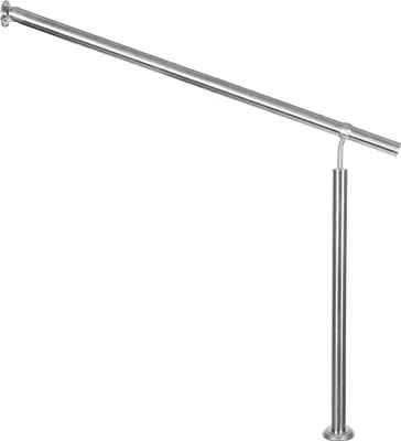 Produktbild von Edelstahl Handlauf Treppengeländer Geländer für Treppe Treppen mit Wandhalter seitliche Montage Wand Halterung Auswahl Länge mit Montagematerial Handläufe V2Aox, Länge:150 cm