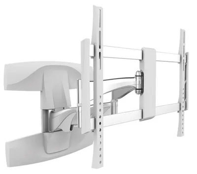 Obrázek produktu pro Nástěnný držák bílý pro TV monitory 37-70" plně nastavitelný, výsuvný, otočný, naklápěcí, otočný, ultraplochý, TOPLINE-464-W