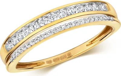 Produktbild von Funkelndes Feuer Atemberaubender 9 Karat (375) Gold Diamant Damenring Brillant-Schliff 0.25 Karat H - I1, 51 (16.2); TRS279439KYRSL