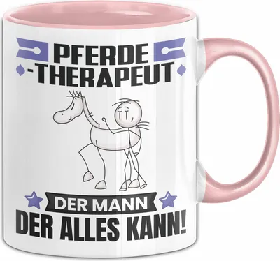 Produktbild von Pferdetherapeut Tasse Geschenk für Pferdetherapeut Der Mann Der Alles Kann Geschenkidee zum Geburtstag (Rosa)