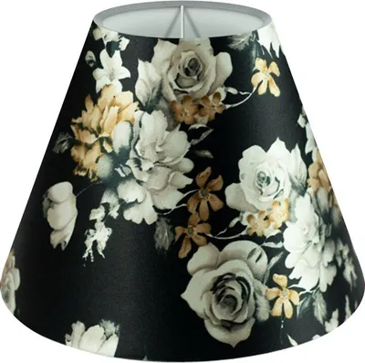 Produktbild von Wogati® Premium Lampenschirm E14/E27 Baumwolle |Blume Shabby / Größe: S