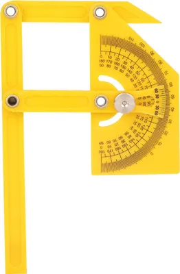 Produktbild von Goniometer, 180-Grad-Winkelmesser, Winkelmesser, Gehrungslehre, Messarm, Lineal