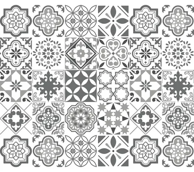 Produktbild von Selbstklebende Fliesenaufkleber für Küche und Bad – 30 Zementfliesenaufkleber im Azulejos Minchia-Stil – 30 Aufkleber, 15 x 15 cm