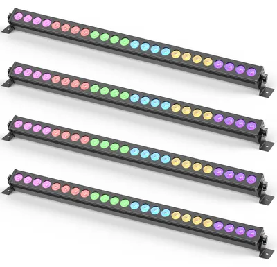 Produktbild von LED-Wallwasher - DMX-Bühnenlicht - 72 W - RGB - 24 LEDs - 2er-Pack - 100–240 V EU-Stecker