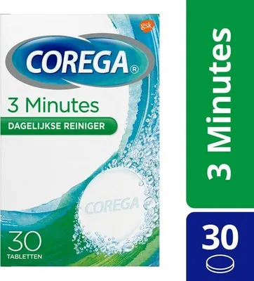 Produktbild von Corega Tabletten 3 Minuten - 30 Tabletten