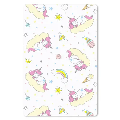 Produktbild von MuchoWow® Mauspad Mousepad Einhorn - Muster - Regenbogen 18x27 cm - Mousepads - Maus Mat - Pad - Mausunterlage