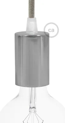 Immagine prodotto di Creative-Cables Kit portalampada E27 cilindrico in Metallo - Conico, Cromo