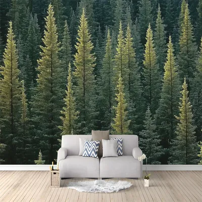 Produktbild von 3D-Wandbild, Tapete, Grün, Dannenwald, 350 x 256 cm