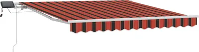 Image de vidaXL Store à rallonge orange et marron 300 x 250 cm