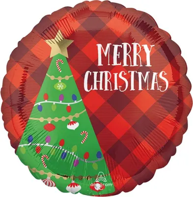 Produktbild von Amscan Amscan Standard festlicher Weihnachtsbaum Folienballon S40 verpackt 45 cm