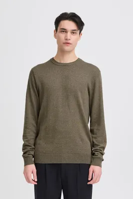 Image de Casual Friday CFBELLS Pull-over tricoté pour homme Pull-over en maille fine Mélange de coton Coupe classique