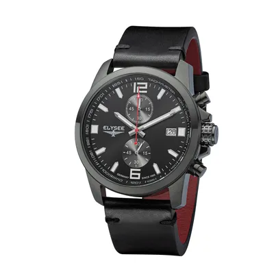 Produktbild von ELYSEE Herrenuhr ZIROS CHRONO schwarz onesize Herren 44 80576, 80577, 80587