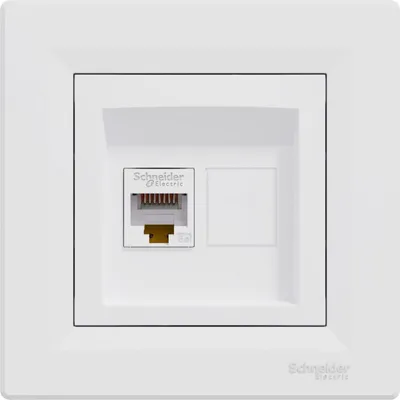Immagine prodotto di Presa dati 1xRJ45 Cat.5e UTP SCHNEIDER ASFORA EPH4300121 bianco