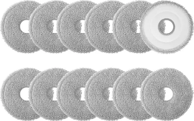Produktbild von 12 Stück Wischtücher Ersatz für Dreame L10 / L10s Ultra,Waschbare Wiederverwendbare,Waschbare Wiederverwendbare Mikrofaser Wischpads Zubehör