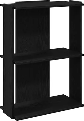 Obrázek produktu pro vidaXL Knihovna 3 police Černá 60x30x80 cm Materiál na bázi dřeva