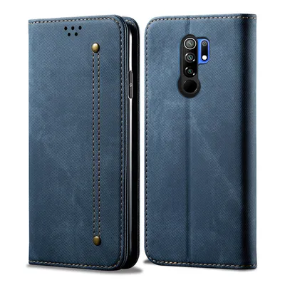 Obrázek produktu pro Redmi 9 Pouzdro, Kožené Peněženkové Pouzdro s Magnetickým Uzavíráním a Pouzdro s Funkcí Stojánku pro Xiaomi Redmi 9 modré