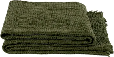 Produktbild von Zoeppritz Leinen-Plaid Honeybee Farbe huntergreen Größe 130x180