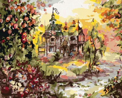 Produktbild von Zuty - Malen nach Zahlen - MÄRCHENHAUS, 40x50 cm, mit Keilrahmen (bereits gespannt)