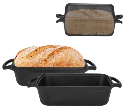 Imagen del producto de Solidchoice: Molde para pan de hierro fundido con tapa, para obtener panes perfectos