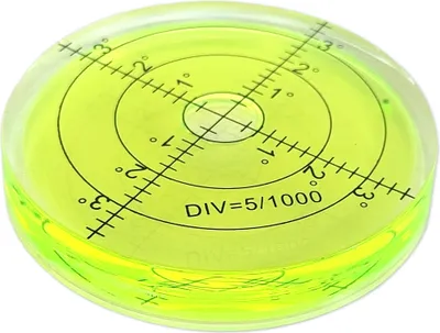 Produktbild von Dosenlibellen XXL 66x11mm Wasserwaage Libelle Präzisions-Waage Rund Gelb-Grün