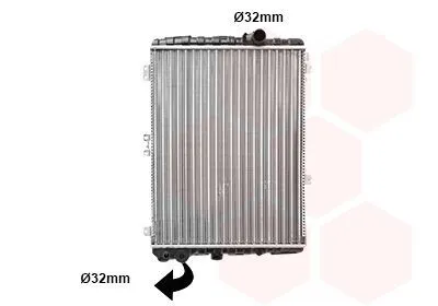 Produktbild von VAN WEZEL 03002002 Kühler Wasserkühler Motorkühler für AUDI COUPE (89, 8B) 80 (81, 85, B2) 90 (89, 89Q, 8A, B3) COUPE (81, 85) 90 (81, 85, B2)