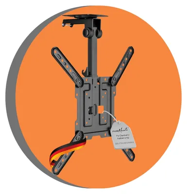 Produktbild von PureMounts TV Deckenhalterung 12-55 Zoll klappbar schwenkbar VESA400