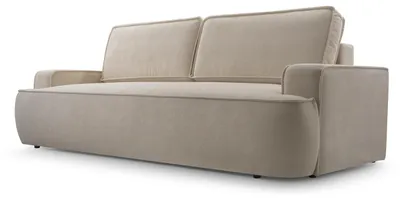 Produktbild von Sofa SOLO mit Schlaffunktion, Schlafsofa, Wohnzimmersofa, Couch, Soffa, Bettsofa, Bucle-Stoff – Beige GERRA 15