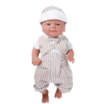 Produktbild von Silikon Reborn Babypuppen, realistische bemalte Merkmale, lebensechtes Neugeborenen-Design, 36cm(14inch) Junge