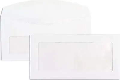 Produktbild von Werbefensterhüllen DIN C6/5 100g/qm gummiert Sonderfenster VE=500 Stück