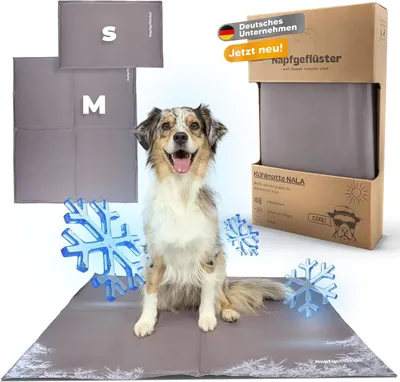Produktbild von Hundedecke NALA Kühlmatte für Hunde, selbstkühlende Hundematte, Sommer-Kühlunterlage, Hundematte für Zuhause, Reisen, Auto, Größe M