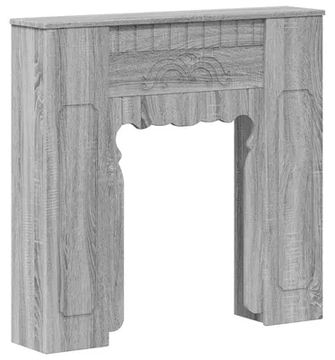 Immagine prodotto di vidaXL Rivestimento per camino, colore Sonoma grigio, 93 x 20 x 89 cm, materiale composito in legno