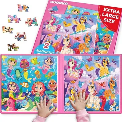 Produktbild von Famanu Magnetpuzzle für Kinder - Bunte 48-teilige Puzzlespaß für Kleinkinder