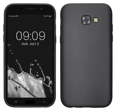 Produktbild von kwmobile Handyhülle für Samsung Galaxy A5 (2017) Hülle - Silikon Case metallisch schimmernd - Schutzhülle Cover - Metallic Grau