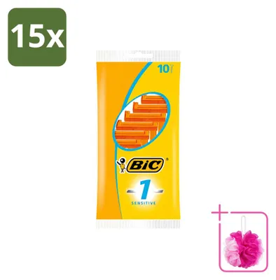 Produktbild von 15 x Bic 1 Sensitive Einwegrasierer für empfindliche Haut - Sparpackung - 15 Stücke