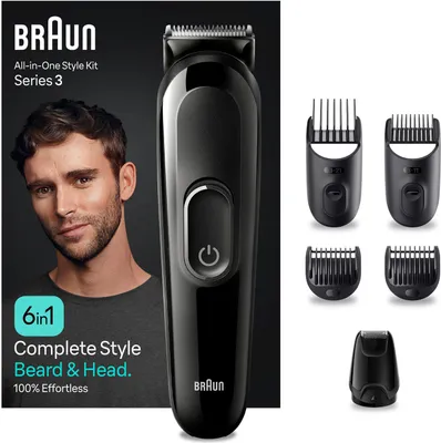 Produktbild von Braun MGK3410, Schwarz, 1 mm, 2,1 cm, Universal, Akku, 50 min