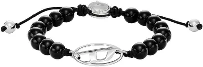 Image de Bracelet Diesel DX1434040 pour homme, acier inoxydable argent noir, 22,5 cm