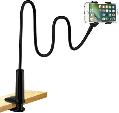 Image de LONZOTH Support de téléphone portable pour lit - Support flexible à col de cygne pour iPhone Samsung 4-6,5 pouces