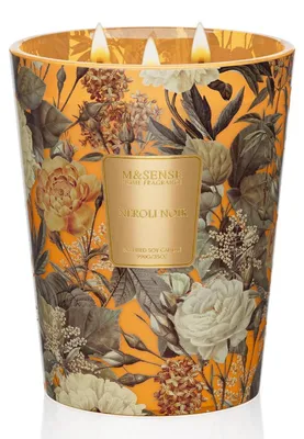 Productafbeelding van Geurkaars Neroli-Noir in glazen pot, groot formaat, 990g, sojawas, 3 lonten, brandduur 150 uur