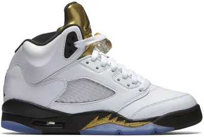 Produktbild von Nike Air Jordan 5 Retro BG LTD Olympic Gold Coin 2016 Basketball Sneaker, Farbe:weiß, Schuhgröße:EUR 36.5